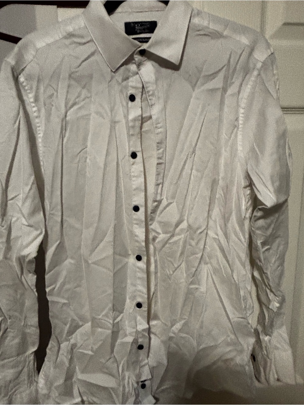 Original Penguin White Dress Shirt with Dark Buttons